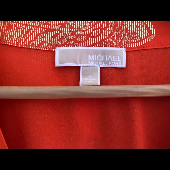 🚨Michael Korrs🚨Orange Bell Sleeves Blouse - Picture 3 of 5